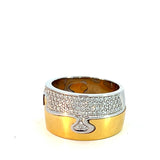 Cablecar 2-in-1 Diamond Engagement Ring | 18K White & Yellow Gold | Convertible Design