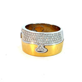 Cablecar 2-in-1 Diamond Engagement Ring | 18K White & Yellow Gold | Convertible Design