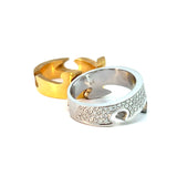 Cablecar 2-in-1 Diamond Engagement Ring | 18K White & Yellow Gold | Convertible Design