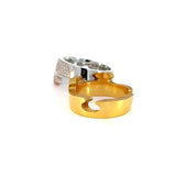 Cablecar 2-in-1 Diamond Engagement Ring | 18K White & Yellow Gold | Convertible Design