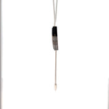 Cablecar Diamond Bar Lariat Necklace in White 18 K Gold