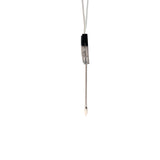Cablecar Diamond Bar Lariat Necklace in White 18 K Gold