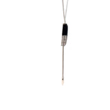 Cablecar Diamond Bar Lariat Necklace in White 18 K Gold