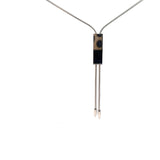 Cablecar Diamond Bar Lariat Necklace in White 18 K Gold