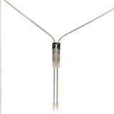 Cablecar Diamond Bar Lariat Necklace in White 18 K Gold