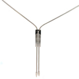 Cablecar Diamond Bar Lariat Necklace in White 18 K Gold