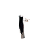 Cablecar White 18 K Gold Diamonds & Ceramic Geometric Bar Drop Earrings