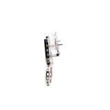 Cablecar Diamond Geometric Circle Drop Earrings in White 18 K Gold