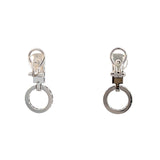 Cablecar Diamond Geometric Circle Drop Earrings in White 18 K Gold