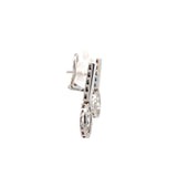 Cablecar Diamond Geometric Circle Drop Earrings in White 18 K Gold