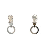 Cablecar Diamond Geometric Circle Drop Earrings in White 18 K Gold