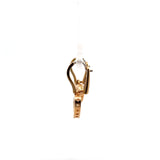 Cablecar Rose 18 K Gold Open Heart Drop Earrings