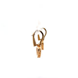 Cablecar Rose 18 K Gold Open Heart Drop Earrings