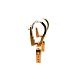 Cablecar Rose 18 K Gold Open Heart Drop Earrings