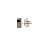 Cablecar Geometric Square Diamond Stud Earrings — White 18K Gold