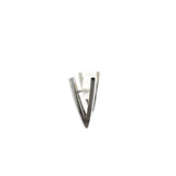 Cablecar White 18 K Gold Diamond Channel Set Rectangular Hoop Earrings