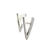 Cablecar White 18 K Gold Diamond Channel Set Rectangular Hoop Earrings