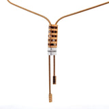 Cablecar Yellow & White 18 K Gold Diamond Cylindrical Lariat Necklace