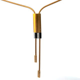 Cablecar Yellow & White 18 K Gold Diamond Cylindrical Lariat Necklace