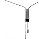 Cablecar White Gold Diamond Cylindrical Slider Lariat Necklace