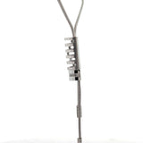 Cablecar White Gold Diamond Cylindrical Slider Lariat Necklace