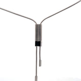 Cablecar White Gold Diamond Cylindrical Slider Lariat Necklace
