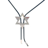 Cablecar Diamond David Star  Necklace in White Gold & 45stk diamonds 0,49ct H/ VVS