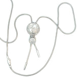 Cablecar White Gold & 33stk Diamonds 0,47ct Puzzle Sphere Tassel Charm Necklace