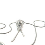 Cablecar White Gold & 33stk Diamonds 0,47ct Puzzle Sphere Tassel Charm Necklace