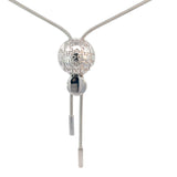 Cablecar White Gold & 33stk Diamonds 0,47ct Puzzle Sphere Tassel Charm Necklace