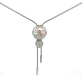 Cablecar White Gold & 33stk Diamonds 0,47ct Puzzle Sphere Tassel Charm Necklace
