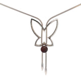 Cablecar Diamond Butterfly Lariat Necklace in White Gold