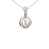 Cablecar Pendant in White Gold& 76stk Diamonds 0,52ct H/VVS