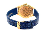 Corum Romvlvs Automatic Date Watch – Gold-Tone Case – Blue Date Ring – Swiss Luxury Watch