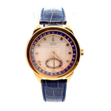 Corum Romvlvs Automatic Date Watch – Gold-Tone Case – Blue Date Ring – Swiss Luxury Watch