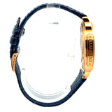 Corum Romvlvs Automatic Date Watch – Gold-Tone Case – Blue Date Ring – Swiss Luxury Watch