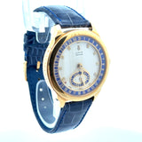 Corum Romvlvs Automatic Date Watch – Gold-Tone Case – Blue Date Ring – Swiss Luxury Watch