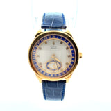 Corum Romvlvs Automatic Date Watch – Gold-Tone Case – Blue Date Ring – Swiss Luxury Watch