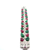 Gold Ruby, Emerald & Diamond Luxury Bracelet
