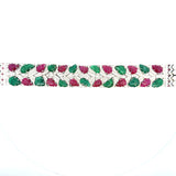 Gold Ruby, Emerald & Diamond Luxury Bracelet