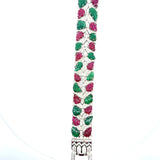 Gold Ruby, Emerald & Diamond Luxury Bracelet