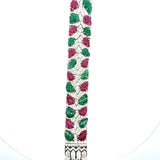 Gold Ruby, Emerald & Diamond Luxury Bracelet