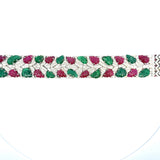 Gold Ruby, Emerald & Diamond Luxury Bracelet