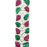 Gold Ruby, Emerald & Diamond Luxury Bracelet