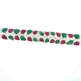 Gold Ruby, Emerald & Diamond Luxury Bracelet