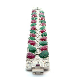Gold Ruby, Emerald & Diamond Luxury Bracelet