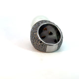 18K Gold Natural Pearl & Black Diamond Ring | Almaz Vienna