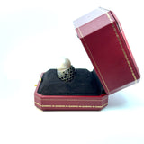 18K Gold Natural Pearl & Black Diamond Ring | Almaz Vienna