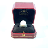 18K Gold Natural Pearl & Black Diamond Ring | Almaz Vienna