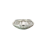 Diamond Geometric Band Ring | 18K White Gold | Contemporary Fine Jewelry